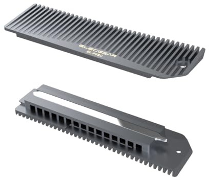 ElecGear Kühlkörper für PS5 Pro und Slim SSD, Heat Pipe + Aluminium Heatsink Kühler für interner PCIe M.2 NVMe SSD und Neu Gestaltetes SSD Montagepfosten Kit (EL-P5SC)