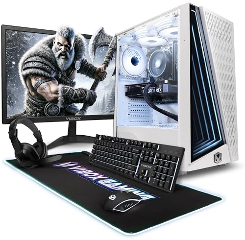 VIBOX V-266 PC Gamer Complet • 23 Écran • AMD Ryzen 5 5500 6 cœurs • Nvidia RTX 3050 6 Go • 16 Go RAM • 500 Go SSD • Windows 11 • WiFi 6 + Bluetooth 5.4