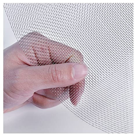 Drahtgeflecht aus Edelstahl, Drahtgeflecht aus Edelstahl, 16 Maschen, Metallgitter, Siebfilter, Siebblech für Heimwerkerarbeiten, Lüftung, Fenster und Garten usw. (Silber, 1 x 3 m)