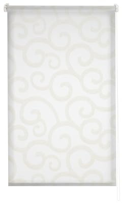 Estoralis | Ornella | Estor Enrollable Diseño Moderno | Visillo Translúcido | Color Blanco/Beige | 120 x 255 cm (Ancho/Alto) Tamaño Tela 117 x 250 cm | Estores para Ventanas y Puertas