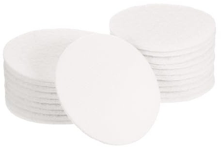 sourcing map 20 Pcs 5 Inch Nylon Hoop Scrubbing Pad 2000 Grits Scrubber Scouring Pads Hoop and Loop Surface Conditioning Drill Scuffing Disc, White
