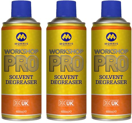 Workshop Pro Solvent Degreaser Spray - Powerful Water-Washable Non-Caustic Formula 3x400ml