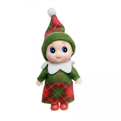 TTETTZ 6 X Puppen, Kleine Weihnachtspuppe, Niedliche Neuheit, Weihnachts Elf Dekoration für Tisch, Fenster, Festivals, Dekoration