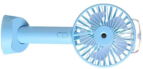 TOPPERFUN Ventilador de Mano Portátil con Spray de Recargable por USB Mini Ventilador Multifuncional Uso Exteriores Azul