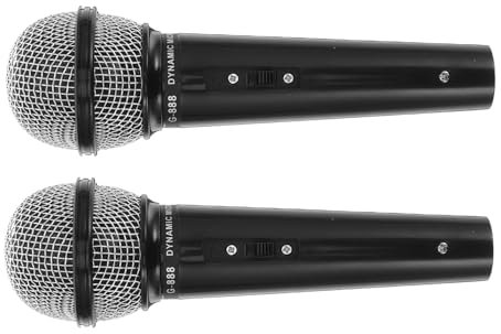 ibasenice Microphone de Simulation Garçon et Filles 2Pcs Accessoires de Microphone Jouet pour Garçon et Filles pour Jeux de Rôle et Spectacles Jouet Sûr en Plastique