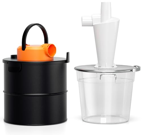 WIZMAKER CNC Vacuum Cleaner with Dust Boot and Secondary Separation Bucket CNC Router Milling Machine Dust Collector, Supports 300W Spindle/500W Spindle Motor CNC Machines