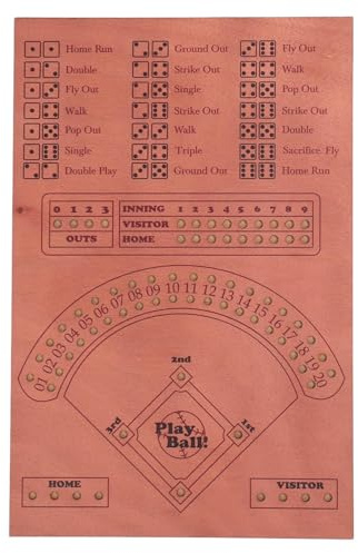Baseball Dice Board Game, Wooden Fun Baseball Game with Dice & Colorful Beads for Game Nights, Parties, Holiday Gatherings
