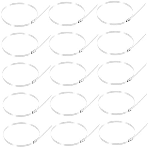 Alipis 100pcs Stainless Steel Metal Zip Ties S Chain Link Fence Ties for Garden Fencing Dogs Chicken Wire Trellis Panels Outdoor Wire Mesh Fastening
