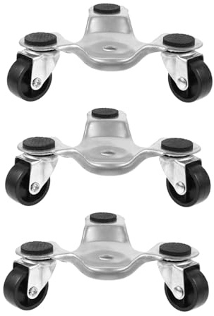 Vaguelly 3pièces Kit De Déplace-meubles Acier Tri-dolly Roulettes Pivotantes Pour Déplacer Meubles Lourds Et Appareils Ménagers Facilement