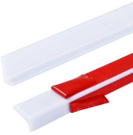 1M Barriere De Douche Barrage d'eau Silicone Seuil de Douche Bande d'étanchéité Baignoire Bande de Retenue d'eau pour Salle de Bain Evier, Blanc(Deux Côtés Adhésifs)