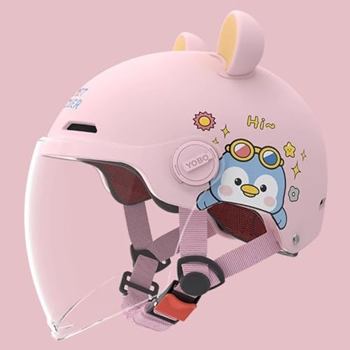 Casco De Scooter para Niños | Casco De Moto Abierto | con Visera | Casco Jet para Niños | para Niños Y Niñas De 3 A 12 Años | Homologado por La Norma ECE 22.06 D,46-55cm