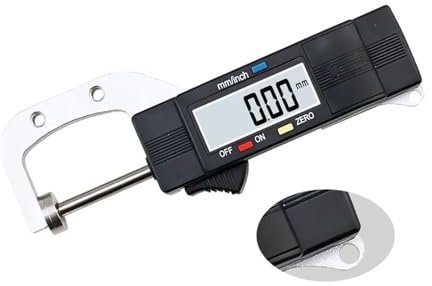 Spessimetro, Calibri di spessore digitali Mini strumento di misurazione elettronico orizzontale portatile 0-25 calibro