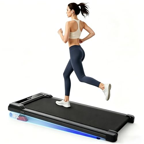 HomeFitnessCode Laufband Walking Pad Neigung 10KMH für Zuhause Schwarz