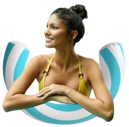 Uppblåsbara poolnudlar 76 x 61 Centimeter PVC Uppblåsbar Rand | Uppblåsbar Böjd Poolnudel Float För Vattenfest, Sjöhäng, Strandspel, Festliga Sammankomster, Badlekar Och Vattenlek Och