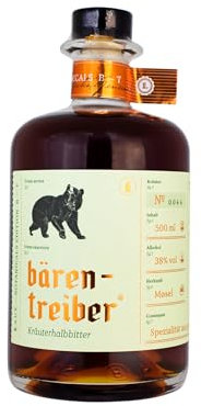 LAUX Bärentreiber Kräuterhalbbitter 500 ml - Premium Spirituose aus 44 Kräutern - Traditionelle Rezeptur - Ideal für Feinschmecker - 38% Vol. - Weihnachtsgeschenke