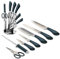 8-teiliges Messerset Messerblock Edelstahl BERLINGER HAUS Infinity Aquamarine BH-2415