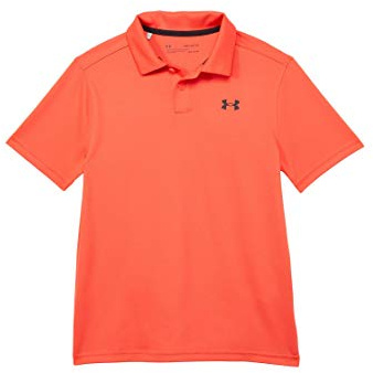 Under Armour Boys' Performance Golf Polo , Venom Red (690)/Black , Youth Small