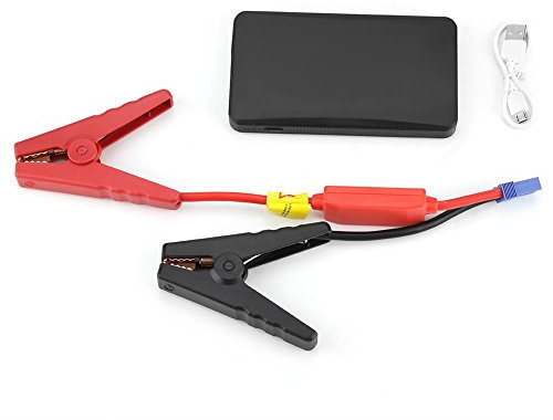 Starthilfe, tragbare 12V Starthilfe Motor Batterieladegerät Kabel Power Bank für Benzinmotor 3.0L(Schwarz)