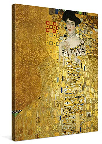 PICANOVA – Portrait of Adele Bloch-Bauer 60x80cm – Premium Leinwanddruck – Kunstdruck Auf 2cm Holz-Keilrahmen Für Schlaf- Und Wohnzimmer – Kollektion Gustav Klimt
