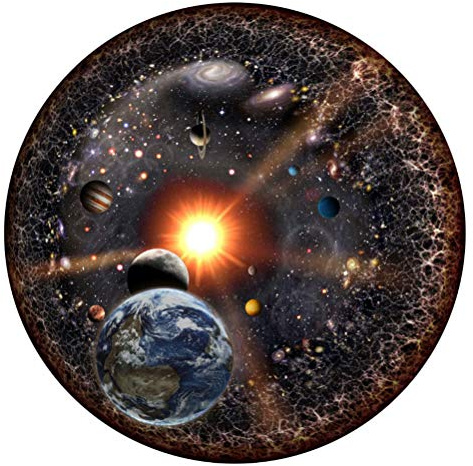 Gmuret Round Universe Puzzle, Classic Solar System Game Puzzles for Adults Children The solar system planets in space the puzzle game Jigsaw Puzzle, 1000 pieces
