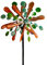 SteadyDoggie Windrad Grüner Flieger - Solarbetrieben mit Mehrfarbiger LED-Glaskugel - Kinetische Windmühle aus Metall für Zwei Windrichtungen - Einfach zu Montierende Deko Garten - 190,5x33x18 cm