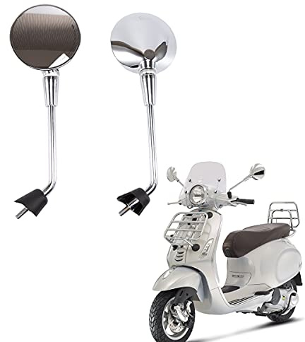 Rétroviseur latéral de moto en alliage d'aluminium rétroviseur rond adapté à la vis de miroir de moto Scooter ATV 8mm