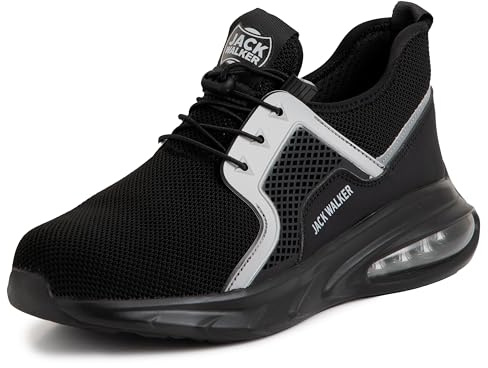 Jack Walker Men's Walking Trainers Shoes Lightweight Durable Non-Slip Ideal for Outdoor & Indoor Activities Protective Trekking Footwear Air Bubble Comfort Ideal for Sports Enthusiasts JW033 (12 UK)