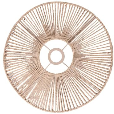 JISADER Paralume in Corda di Carta Intrecciata, Copertura per lampadario, Ornamento per Lampada da soffitto, Paralume Chiaro per la Sala da Pranzo sul, Giallo