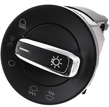 ZIxmix Car Headlight Switch 3BD941531 3BD941531A Chrom Nebelscheinwerfer-Scheinwerfer-Steuerschalter/passend for VW Golf MK4 Jetta 4 Headlight Switch