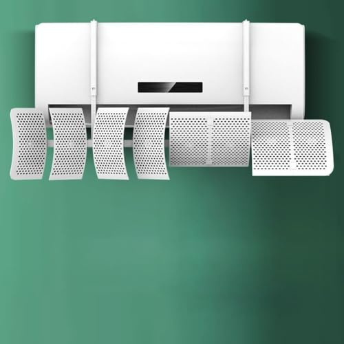Cómodo suministro de aire con deflector de salida antisoplado directo, deflector de aire acondicionado de 8 hojas para aire acondicionado montado en la pared, sin condensación de agua (filtro de