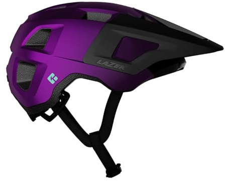LAZER Lupo KinetiCore Mountain Bike Helmet, Adjustable Fit from 54-61 cm, Metallic Purple Black, One Size
