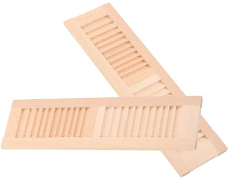 TOYANDONA Miniaturen Kleine Fensterläden DIY Fensterläden 6 STK Fensterläden Selber Machen Fenster Rollos Für Innen Jalousie Türen Und Fenster Holz Modellbau Dekoration