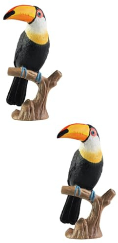 Alipis 2St Tukan-Figur sammeltassen sammlerstücke Party Decoration Dekoration Party partydeko Einschulung Modelle Wohnkultur Tukan-Vogel-Modell Haushalt Ornamente Spielzeug schmücken Kind