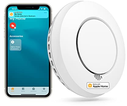 Meross Interlinked Smart Smoke Alarm, EN14604, Smoke Detector with Hub & Interlinked Smart Smoke Alarm, EN14604, Hub Required Smoke Detector