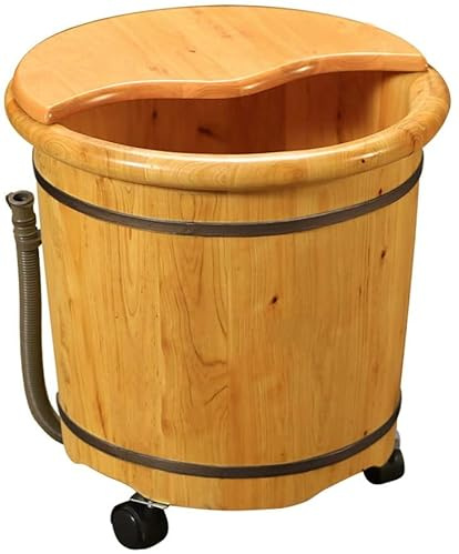 Fußbadewanne, Fußwanne, Holz-Fußbecken, tiefes Fuß-Whirlpool-Badebecken, Haushalts-Holz-Fußbadewanne, Wanne für Fußmassage, SPA-Fußbad, Holzeimer, Fußbadewanne, Haushaltswaschbecken