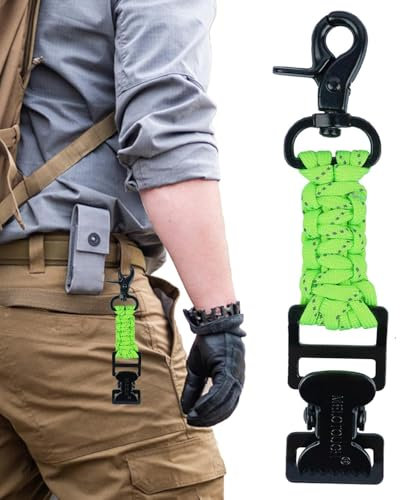 Arbeits-Handschuhhalter-Clip, Fäustling-Clips für die Arbeit,Arbeitshandschuhhalterriemen | Geflochtener Paracord-Handschuh-Clip-Halter aus robustem Metall für Wandern, Camping, Outdoor-Aktivitäten