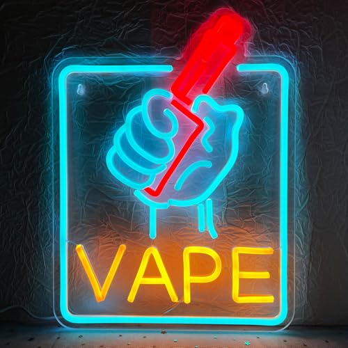 VAPE Neon Sign Led for Business Smoke Shops Neon Light Up Signs Wall Art VapeSmoke Smoking Store USB Powered 15.7x11.8