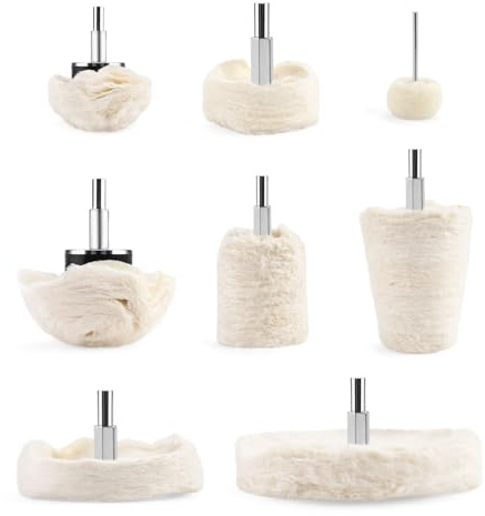 17 Pcs Buffing Wheels for Drill, Wheel Polishing Kit for Drill, Drill Polishing Kit Buffing Pads for Drill, Drill Buffer Polisher Attachment Aluminum Wheel Polishing Kit (17)