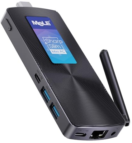 MeLE Fanless Mini PC Stick PCG02 with Windows 11 Home,12th N100 4GB 128GB,Mini Desktop Computer Stick,Support 4K HDMI,PXE Unlocked Bios,Auto Power on Industry IoT Media Business Office Digital Signage