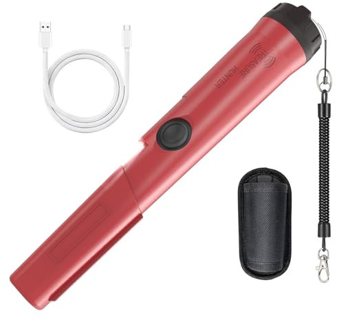 EXTSUD Wiederaufladbare Metalldetektor,Tragbar Metallsuchgerät 15CM Suchsdeep,Kinder Metallpointer Metall Pin Pointer IP68 Wasserdichter mit LED Alarm Licht für Goldmünze Hunt Relikte Schmuck