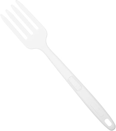 DECHOUS Forchetta da Cucina Versatile e Portatile in Silicone Bianco Resistente al Calore per Servire Pasta e Spaghetti in Casa