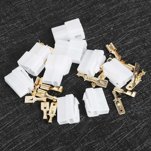 ZDETGU T-Type 2 Pin Power Plug for Car Radio Power Cord Plug with ABS+Copper Material Fit for Aikemu IC-2720H IC-2820H FT-7800R FT-8800R FT-8900R