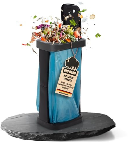 BigDean Müllsackständer 70-120 Liter für Innen & Außen wunderbar als Gelber Sack Ständer. Der Müllsackständer Made in Germany. Optisch eine Klasse für Sich