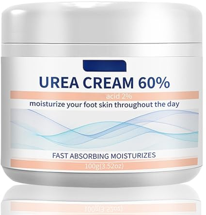 Urea Creme 60% Mit 2% Säure - Entfernt Hornhaut abgestorbene Haut, spendet Feuchtigkeit eignet sich zur Pflege rissiger, rauer Hände, fuß und Ellbogen - Hochwirksame Emulsions Fußcreme (100 g)