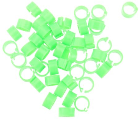 DIYEAH 100 pièces Anneaux de Jambe pour Pigeon Vert Identification et Facile à Poser Lot de Bagues pour Oiseaux Accessoires pour Marquage et Repérage des Pigeons