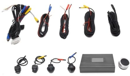 Parkeringskamera 1080P Runtsikt 360-graders Fågel 3D-kamera Bil Surround Panorama System Cirkulär Recension DVR-inspelare Övervakning Bil backkamera