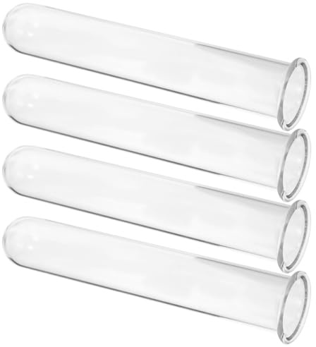 TOYANDONA Glass Test Tube Vase 4pcs Propagation Tubes | Hydroponic Plant Holder, Propagation Tubes, Glass, 18.00X3.00X3.00cm/7.07X1.18X1.18in