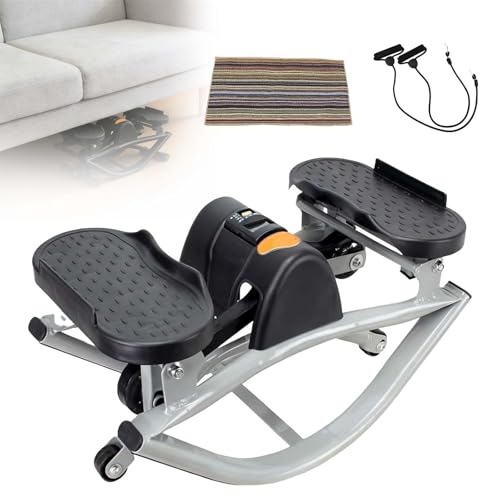 LYNNEYING Stepper Da Allenamento A Casa, Attrezzi Palestra, Stepper A Dondolo Per Equilibrio, Per Ginocchia, Articolazioni, Gambe, Glutei, Uomini, Donne, Ufficio(Gray)