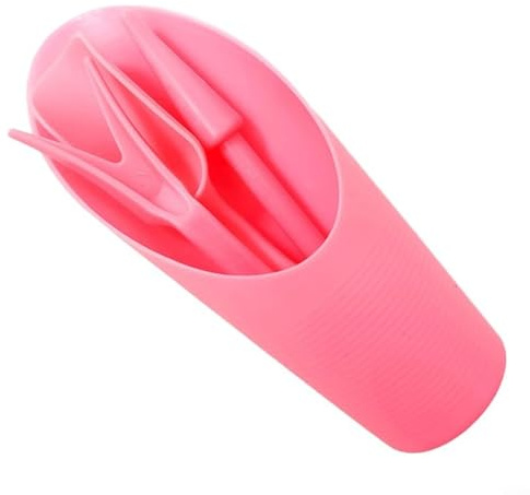 Set di attrezzi da giardino in plastica con cucchiaio trapiantatore, secchio, pala e perforatore, progettato per piante grasse, serre, vivai, quattro pezzi, verde (rosa)