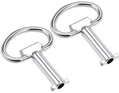 sourcing map Electrical Cabinet Key 5.5mm Hole Zinc Alloy Water Meter Box Safety Key 2Pcs